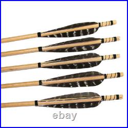 Handmade Archery Traditional Recurve Bow & Wooden Arrows, Quiver, Protector Set