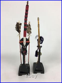 Japanese Boy's Day Bow Arrow And Sword Display Stand Set Vtg Amulet ID387