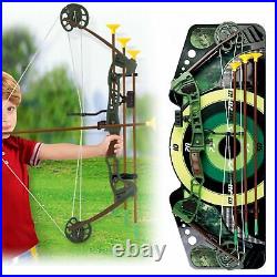 Kids Bow & Arrow Set With Arrows Target Hunting Toy Gun Archery Shooting Boys