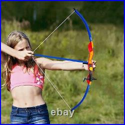 Kids Bow and Arrow Archery Set with Target Stand and Strapped Shoulder Quiver