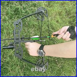 Mini Compound Bow Arrow Set 25lbs Fishing Hunting 16 Archery Right Left Hand