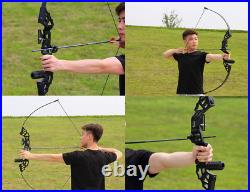 Recurve Bow Takedown Archery Bow and Arrow Set Hunting Long Bow Kit 40 Lbs Right