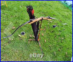 Recurve Bow and Arrows for Adults 62 Archery Set Right Hand Longbow 25-50Lb Woo