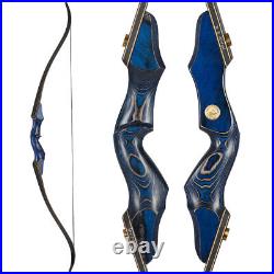 TOPARCHERY 60 Archery Takedown Recurve Bow RH 25-50lbs Wooden Bow&Arrow Set