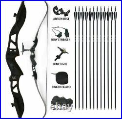 Takedown Recurve Bow Target 66 Left Handed Arrows Set Longbow Games Practice