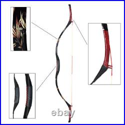 Traditional Archery Recurve Bow & 6× Carbon Arrows Set Hunting Shooting Horsebow