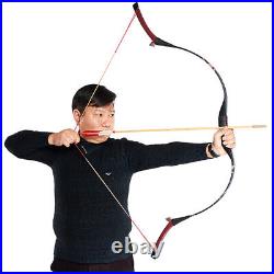 Traditional Archery Recurve Bow & 6× Carbon Arrows Set Hunting Shooting Horsebow