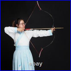 Traditional Archery Recurve Bow & 6× Carbon Arrows Set Hunting Shooting Horsebow