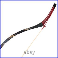 Traditional Archery Recurve Bow & 6× Carbon Arrows Set Hunting Shooting Horsebow