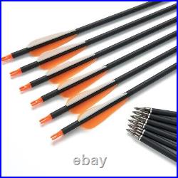 Traditional Recurve Bow 30-50lbs Mongolian Horse Bow &12pcs Carbon Arrows Set