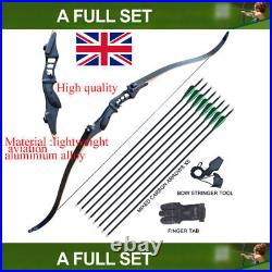 UK 50lb Outdoor Shoot Takedown Recurve Archery Bow Set Right Hand Hunting Target