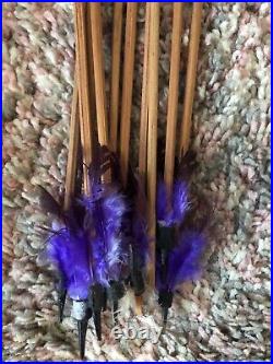 Vintage Hand Crafted Native American Bow & Arrows Set