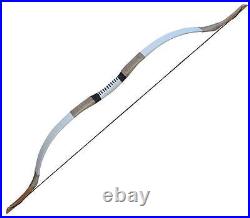 White Cowhide Traditional Bow Archery Recurve Bow Hunting Mongolian Horsebow Set