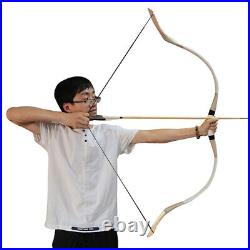 White Cowhide Traditional Bow Archery Recurve Bow Hunting Mongolian Horsebow Set