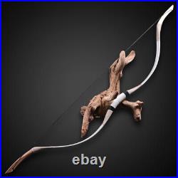 White Cowhide Traditional Bow Archery Recurve Bow Hunting Mongolian Horsebow Set