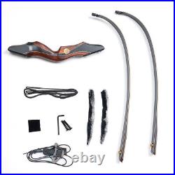 Wooden Riser 60 Archery Hunting Takedown Recurve Bow and Arrow, Bow Case Set