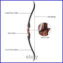 Wooden Riser 60 Archery Hunting Takedown Recurve Bow and Arrow, Bow Case Set