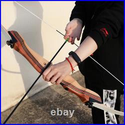 Youth Recurve Bow 10-20lbs Wooden Takedown Archery Beginner Practice Shoot Gift